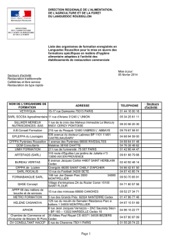 liste des organismes de formation Languedoc-Roussillon