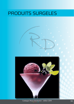 PRODUITS SURGELES - Rossi Distribution