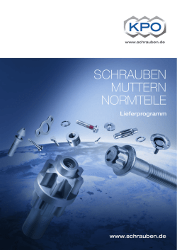 Lieferprogramm - KPO Schrauben und Normteile GmbH