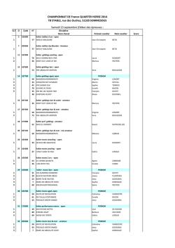 CHAMPIONNAT DE France QUARTER HORSE 2014 TB