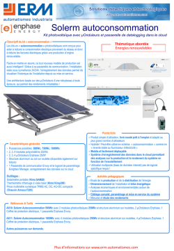 Solerm Autoconsommation - ERM Automatismes Industriels
