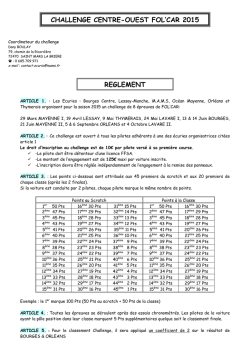 challenge centre-ouest fol`car 2015 reglement