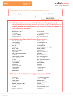 Organigramme d&eacute;taill&eacute; de l`&Eacute;quipe