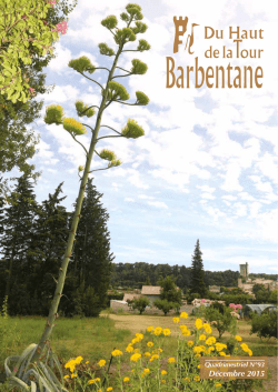 DHT Décembre 2015 - Ville de Barbentane