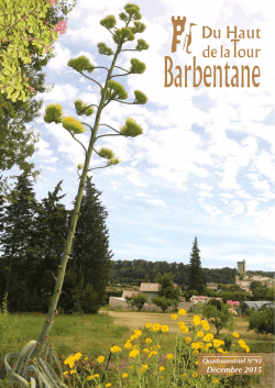 DHT D&eacute;cembre 2015 - Ville de Barbentane