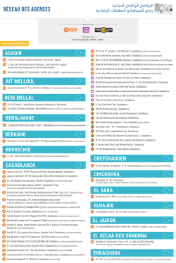 Liste des agences Assiaqa_Fr