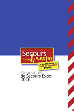 Programme de Secours Expo 2016