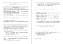Test Sol3 : LES COMPLEXES