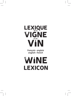 Lexique Multilingue de la vigne et du vin
