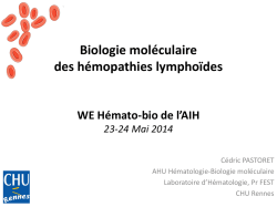 Biologie moléculaire des hémopathies lymphoïdes