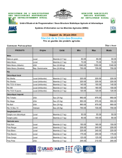 Rapport_Prix March&eacute; Cx-des-Bossales Pour Le 30 Juin 2014