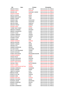 La liste des &eacute;tudiants &agrave; orienter a &eacute;t&eacute; consolid&eacute;e par