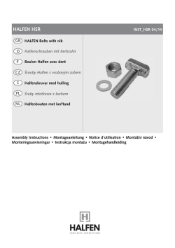 HSR HALFEN Bolts with Nib