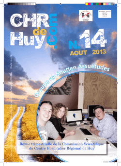N°14 - Août 2013 - Centre Hospitalier Régional de Huy