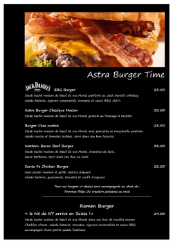 Astra Burger Time - Astra Hotel Vevey