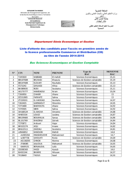 Bac Sciences Economiques et Sciences de Gestion Comptables