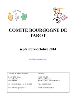 comite bourgogne de tarot - Comité de tarot de Bourgogne