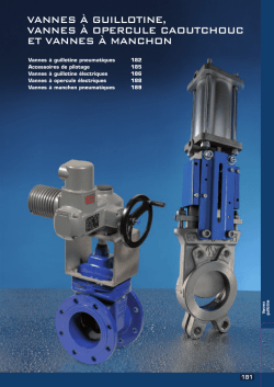 VANNES À GUILLOTINE, VANNES À OPERCULE