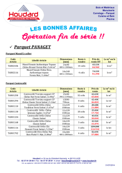 Destockage Parquet 2014