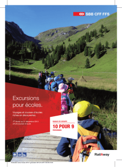 Excursions pour &eacute;coles.