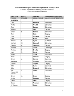Listing of Fellows - The Royal Canadian Geographical Society