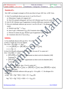 Mr :Khammour.K Ann&eacute;e scolaire : 2013/2014 S&eacute;rie de