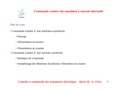 Commande scalaire des machines &agrave; courant alternatif