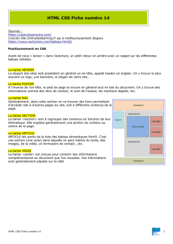 HTML CSS Fiche numéro 14