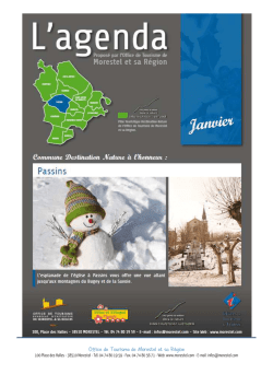 les animations de janvier 2016 - Morestel, Cit&eacute; des Peintres