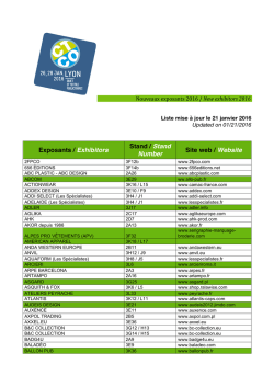 T&eacute;l&eacute;charger la liste exposant en PDF