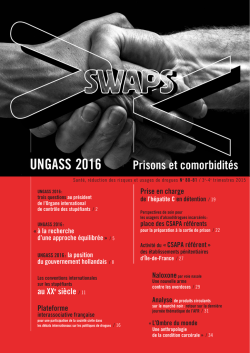 Swaps 80 - 81 : UNGASS 2016 & Prisons et comorbidités