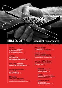 Swaps 80 - 81 : UNGASS 2016 & Prisons et comorbidit&eacute;s