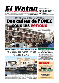 Des cadres de l`ONEC sous les verrous