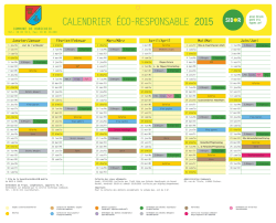 Calendrier des déchets 2015 SIDOR