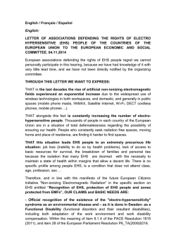 LETTER OF ASSOCIATIONS DEFENDING THE RIGHTS OF