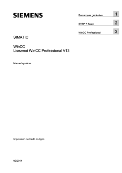 Lisezmoi WinCC Professional V13 - Siemens Industry Online Support