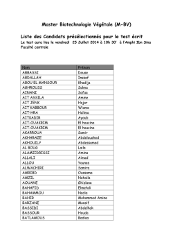 Master Biotechnologie V&eacute;g&eacute;tale (M