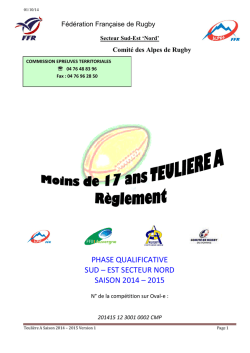 Règlement TEULIERE A 2014-2015