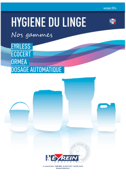 T&eacute;l&eacute;chargez notre brochure linge 2014