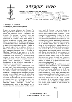 BARROIS - INFO - Dioc&egrave;se de Verdun