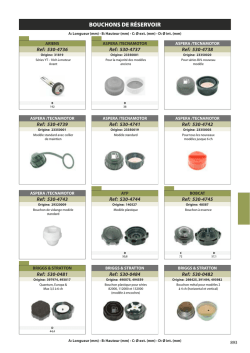 BOUCHONS DE RESERVOIR - Archive-Host