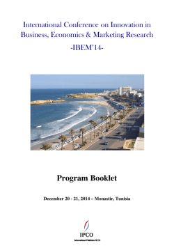 Program Book Program Booklet - ipco