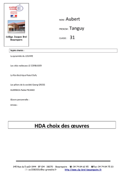 HDA Fiches individuelles - Site Public du coll&egrave;ge Jacques Brel
