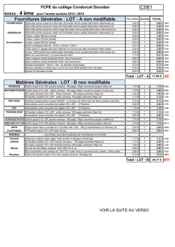 LOT - B non modifiable
