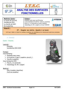 NAO - Analyse des surfaces fonctionnelles