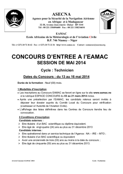 Avis de concours pour le cycleTechnicien