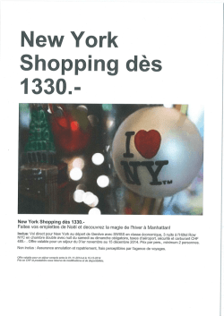 New York Shopping d&egrave;s 1330. Faites vos emplettes de