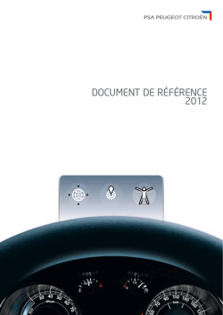 DOCUMENT DE RÉFÉRENCE 2012