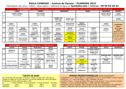 PROGRAMME BAILA CONMIGO &ndash; SAISON 2011