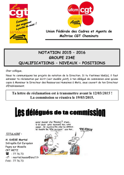 Notations 2015-2016 Groupe 234 E